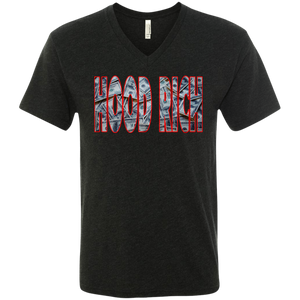 Hood Rich Men's Triblend V-Neck T-Shirt