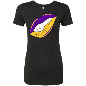 Purple and Gold Womens Fitted Shirt