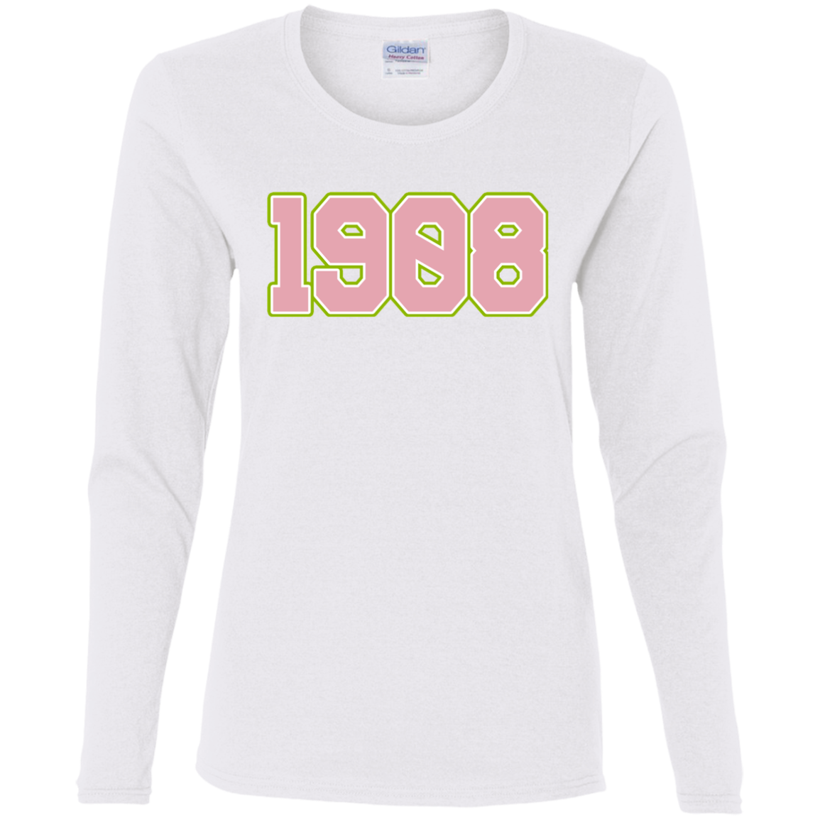 Greek Year 1908 Ladies' Cotton LS T-Shirt