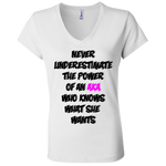 AKA Power Ladies Jersey V-Neck T-Shirt