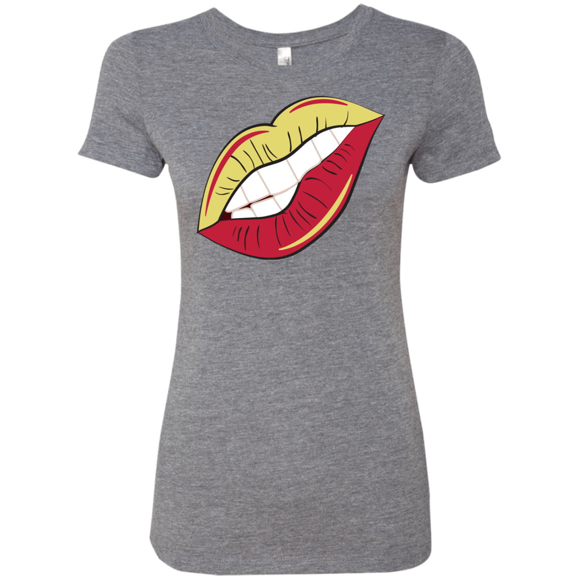 Chi Omega Lips Triblend T-Shirt