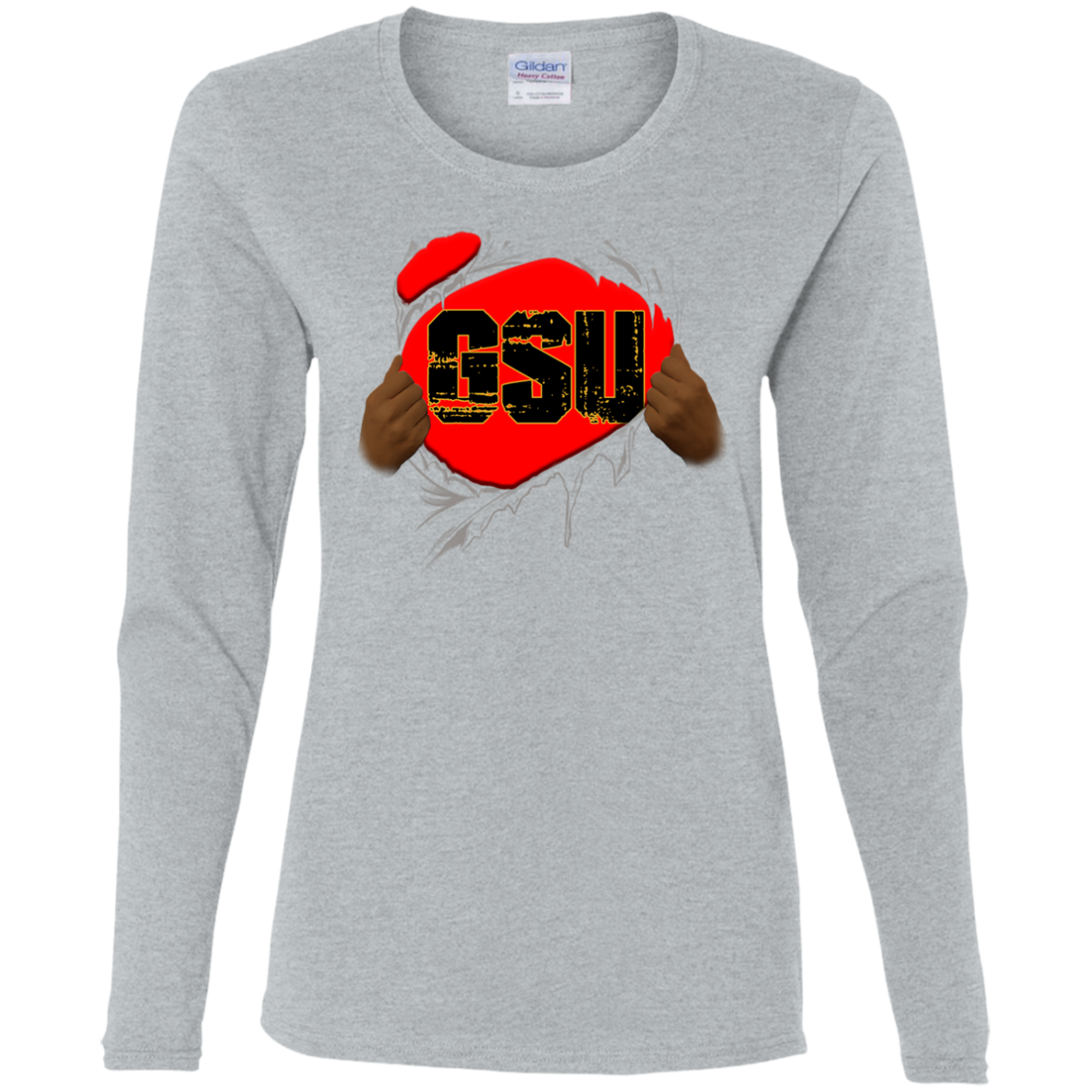 GSU Ripped LS T-Shirt