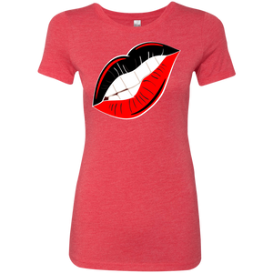 Black and Red Lips Extra Slim Fit