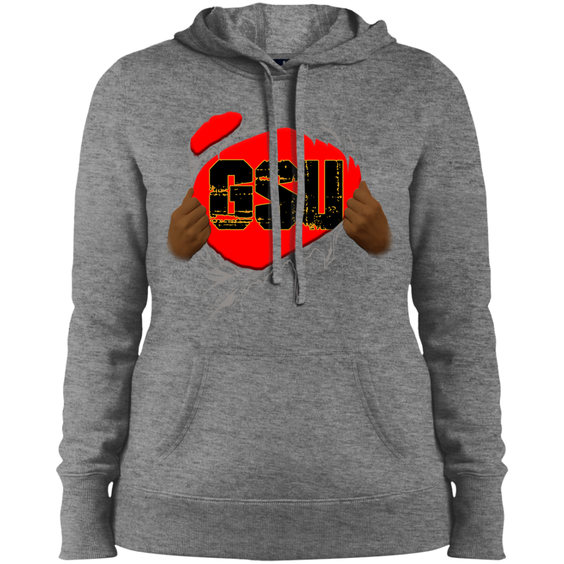 GSU Ripped Hooded Sweatshirt