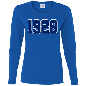 Greek Year 1920 Ladies' Cotton LS T-Shirt