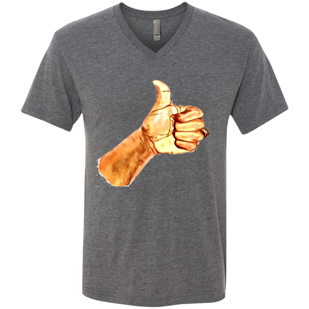 Thumb Up Men's Triblend V-Neck T-Shirt