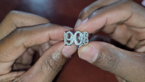 Silver 1908 Bling Ring