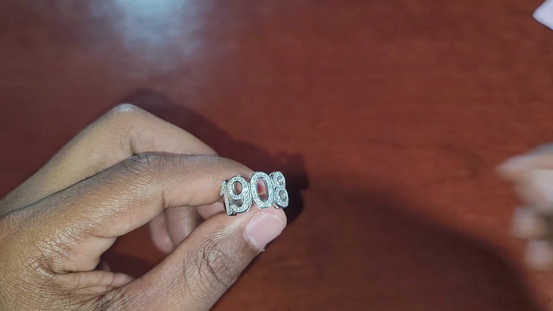 Silver 1908 Bling Ring
