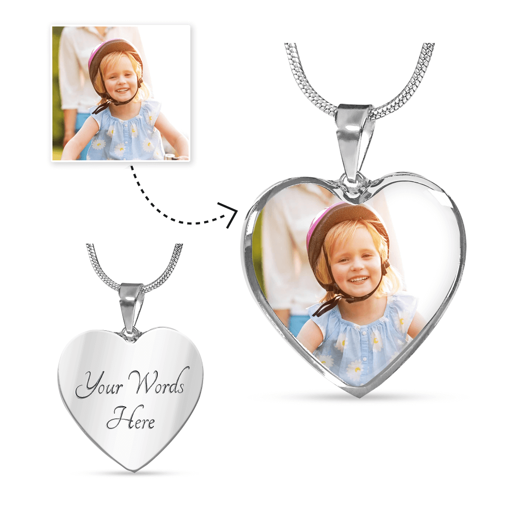 Custom Heart Engravable Necklace