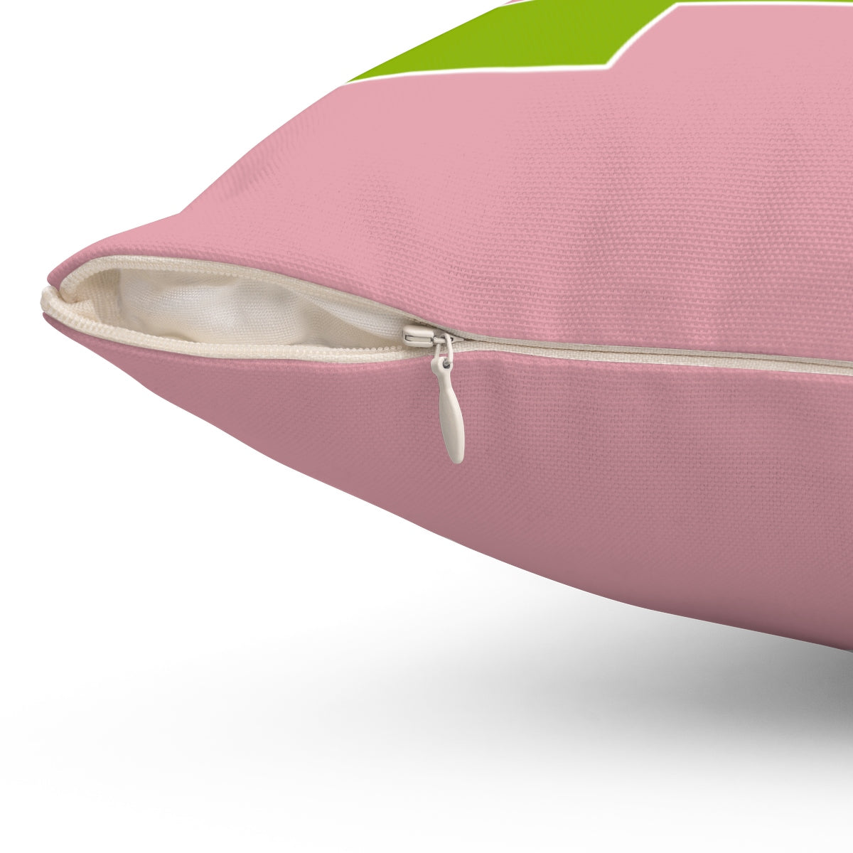 Pink and Green A Pillow