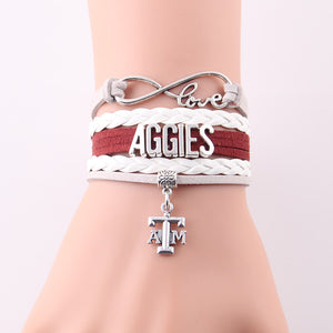Texas A&M Aggies Infinity Love Bracelet