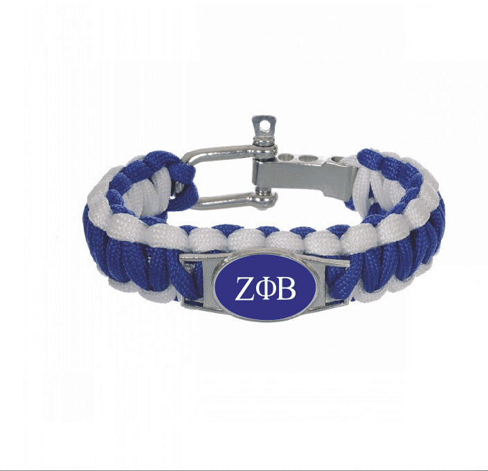ZETA PHI BETA Custom Greek Letters Sorority Paracord Bracelets ZPB  Adjustable Survival Bracelet