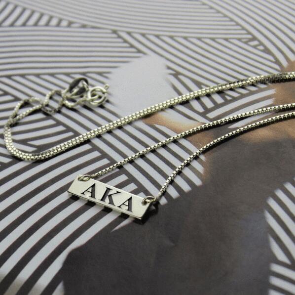 AKA Stainless Steel Bar Necklace
